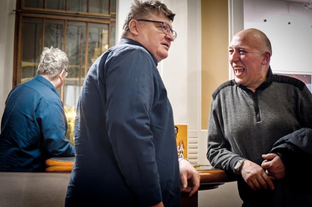 Člen odborné poroty, dramaturg Jiří Janků a Robert Jašków. Foto Michal Klíma
